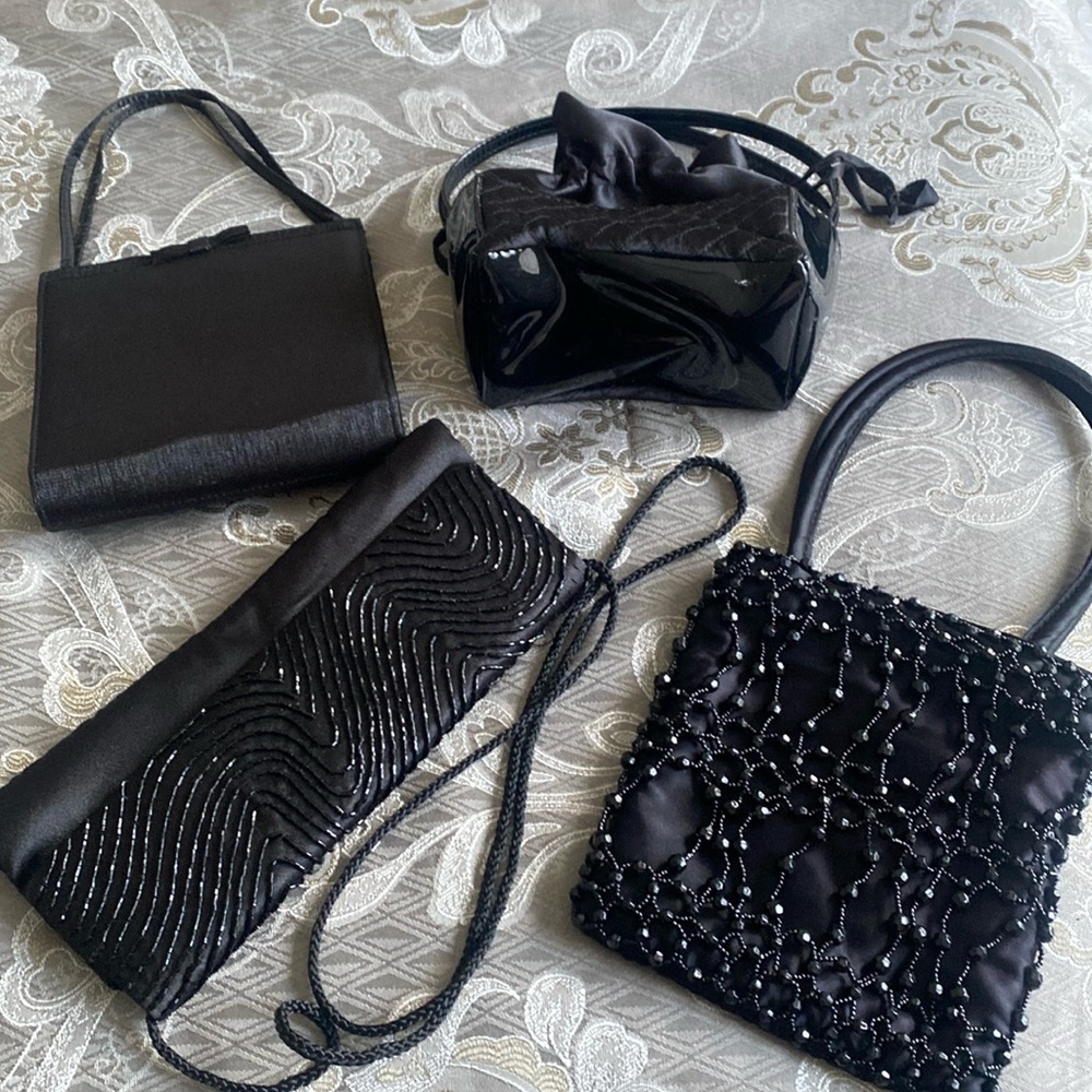 Small black evening bags